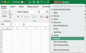 How To Undo Redo And Repeat Actions In Excel