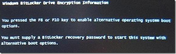bitlocker recovery console
