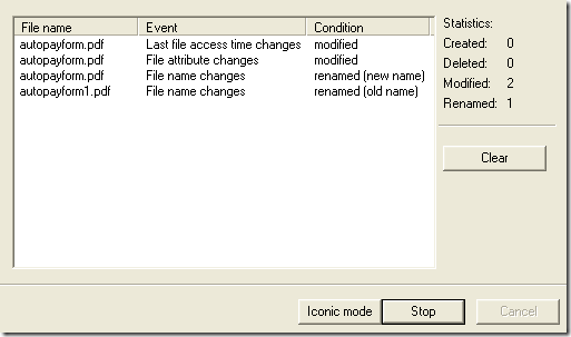 monitor folder changes