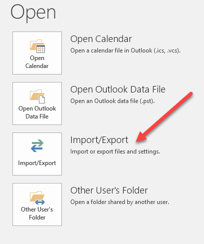 export outlook email settings