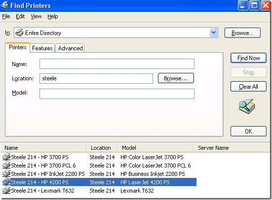 Добавить принтер в active directory