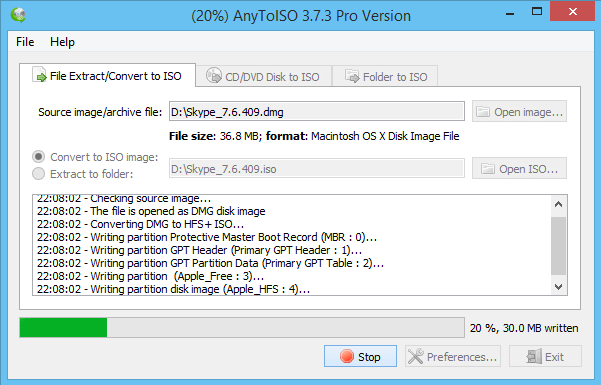 convert bin files to iso