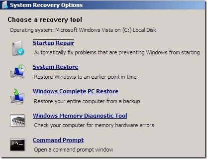Wiederherstellen von mbr in Windows XP
