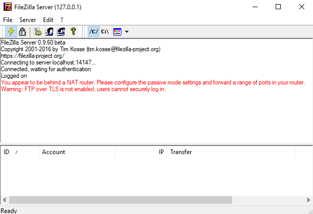 Filezilla server server identity import mail from em client