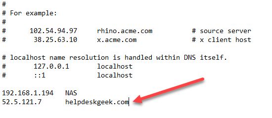 How To Add A Local Dns Lookup To Hosts File