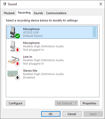 Enable Microphone  Line In Audio  and Stereo Mix in Windows - 34