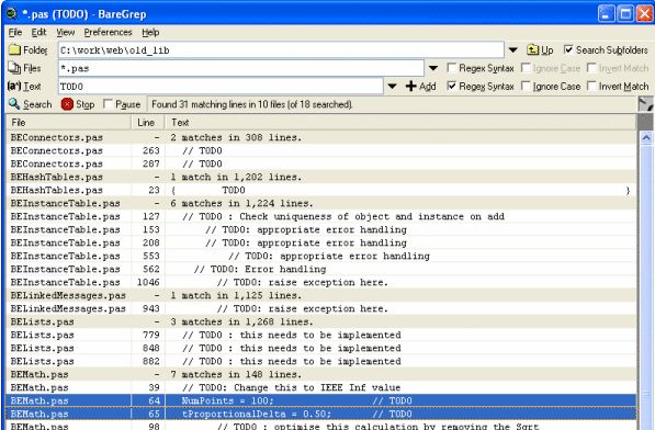 how to search multiple files for text