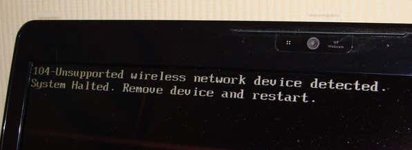 Fix  Unsupported wireless network device detected  System Halted  Error - 45
