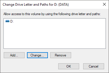 how to change a disk drive letter