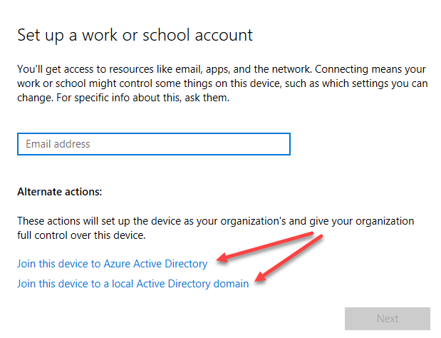Windows 10 azure ad join