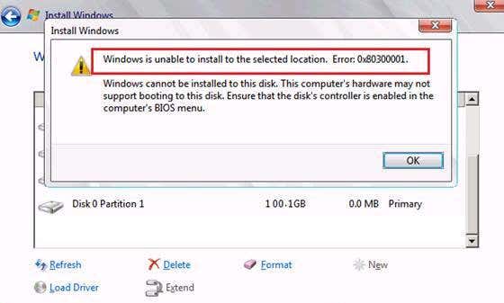 Fix  Windows is unable to install to the selected location  in Windows 7 or Vista - 27