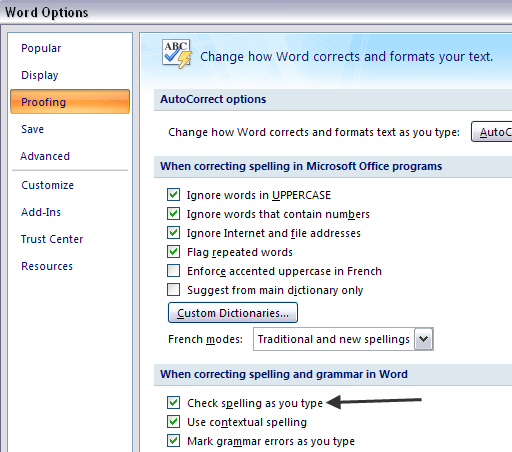 office 2007 proofing tools