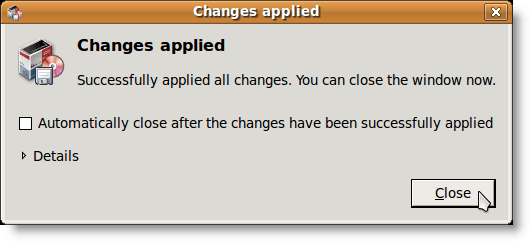 Changes applied