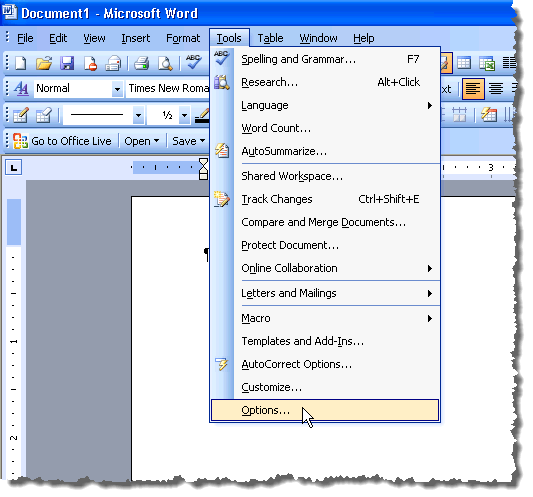 microsoft word change indent size