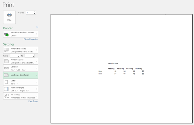 Center Your Worksheet Data in Excel for Printing - 52