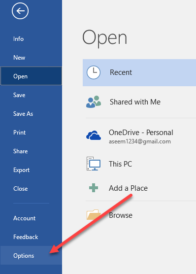 changing margins in word windows 10