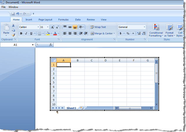 How To Insert An Excel Worksheet Into A Word Doc 5834