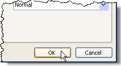 Closing the Options dialog box in Word 2003