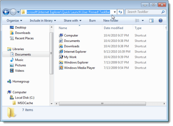 Backup And Restore Your Pinned Taskbar Items In Windows 7 8 10