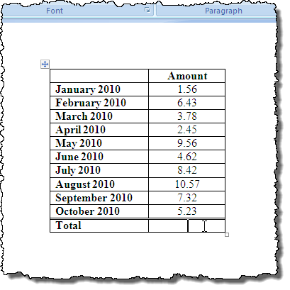 microsoft word equation sum