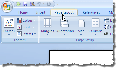 change layout of one page in word 2013