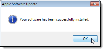 Software has been successfully installed