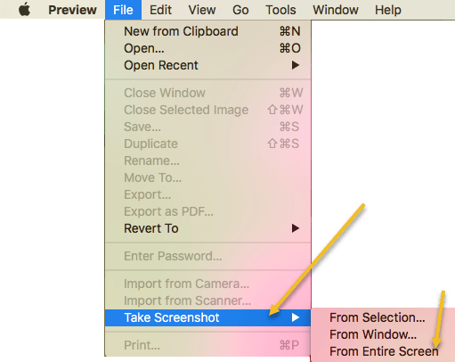mac take screenshot to clipboard