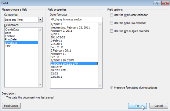 format table of contents word 2011