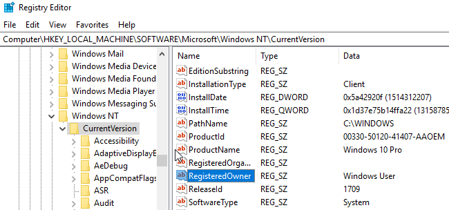 изменить имя компьютера в regedit в Windows 7