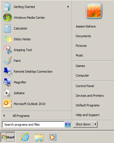 Windows 7에서 작동하는 클래식 보기를 사용하는 방법
