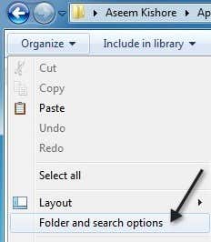 folder and search