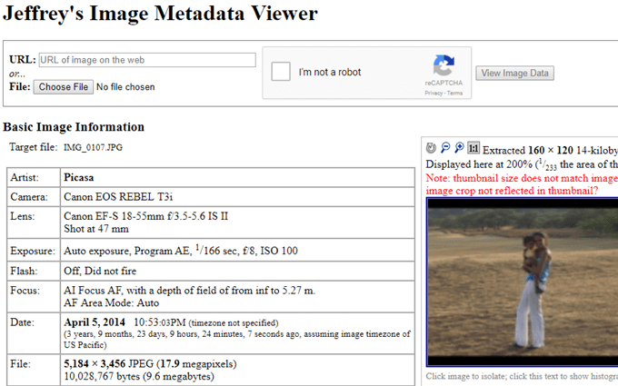 photo metadata viewer