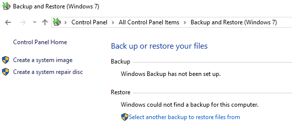 making a system recovery disk windows 10