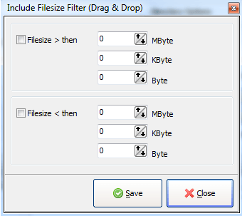 file size filter