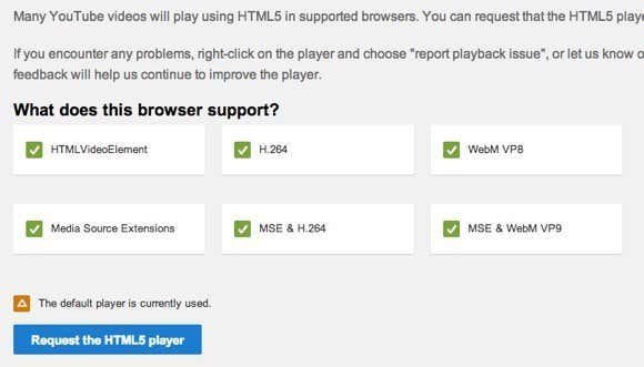 html5 player youtube