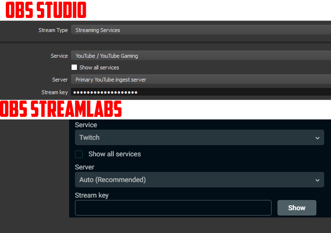 streamlabs obs stream key