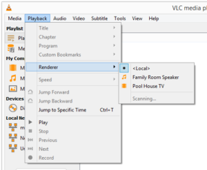 videocast for chromecast auto create vlc playlist