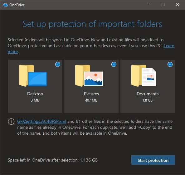 Automatically Backup Important Windows Folders with OneDrive - 91