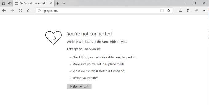 chrome does not connect to internet