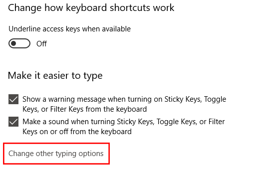 change other typing