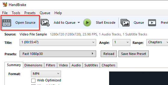 using handbrake to convert mkv to mp4