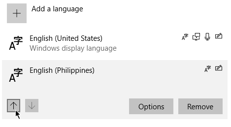 switch preferred language