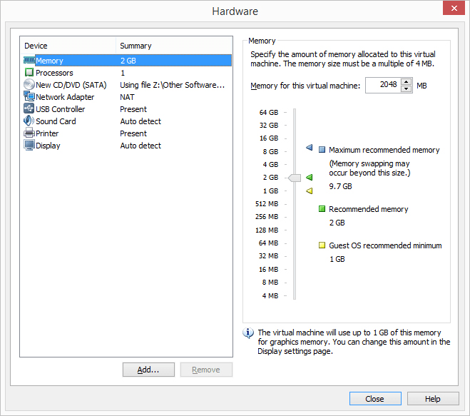 installing virtualmachine on second hard drive