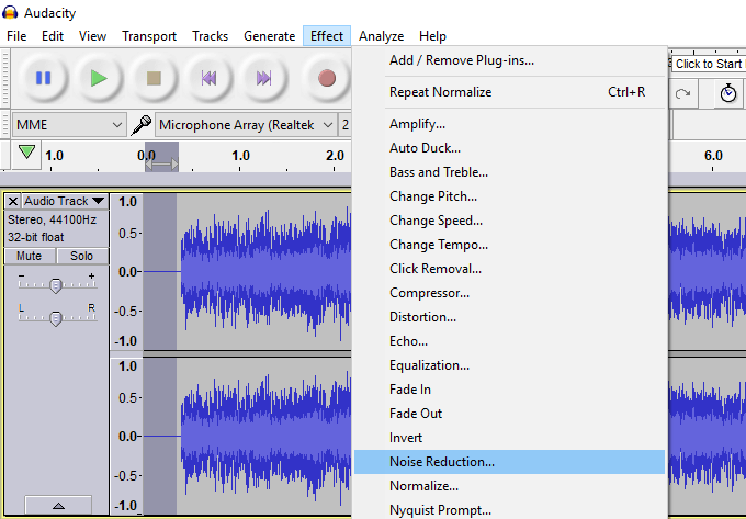 vant orientering overrasket Quickly Remove Background Noise in Your Recordings with Audacity