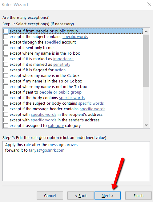 How to Automatically Forward Email in Outlook 2019 - 8