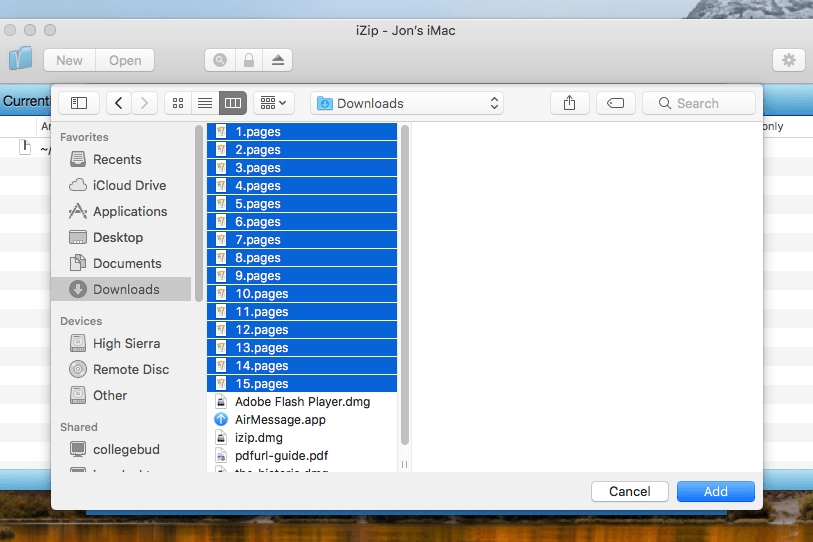 mac add password to zip