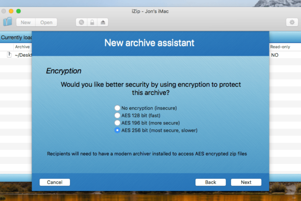 zip and encrypt files on mac