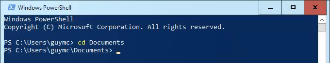 powershell cd documents