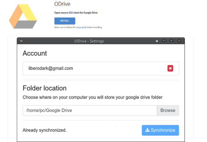 google drive sync unable to connect