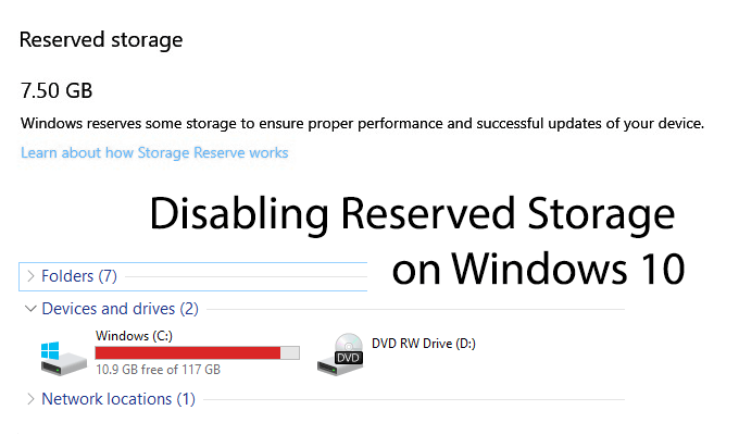 How To Disable Reserved Storage On Windows 10 image 1